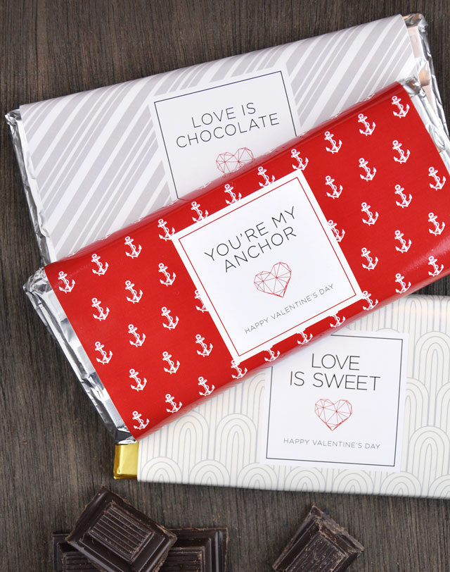 Valentine s Day Printable Chocolate Bar Wrappers Visual Heart Creative Studio