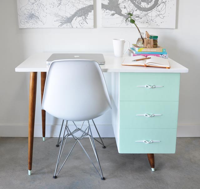 Vintage Desk Before and After