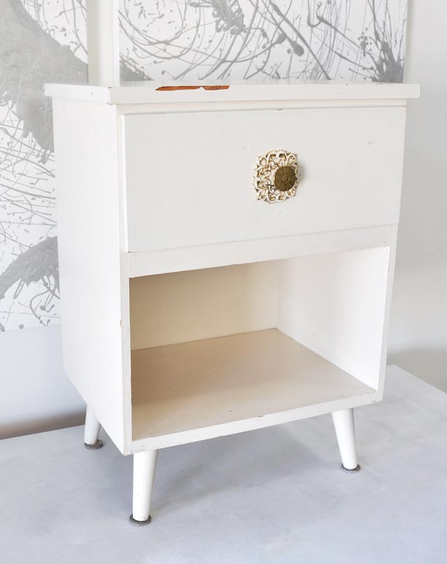 vintage night stand before and after