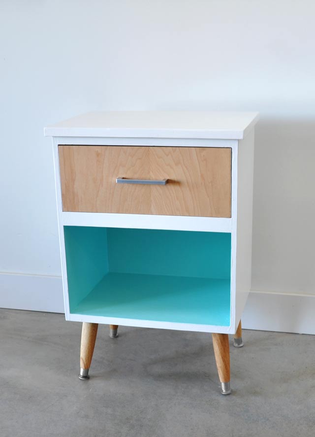 vintage night stand before and after