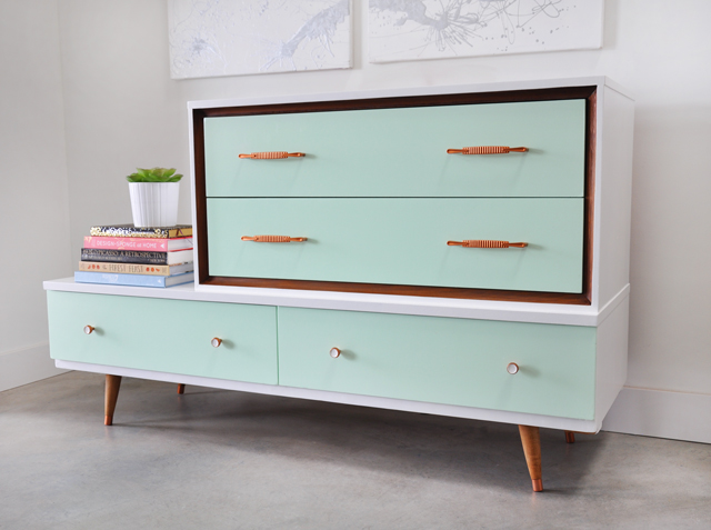 painted vintage furniture before and after