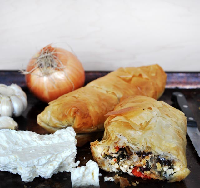 vegetable feta phyllo pie