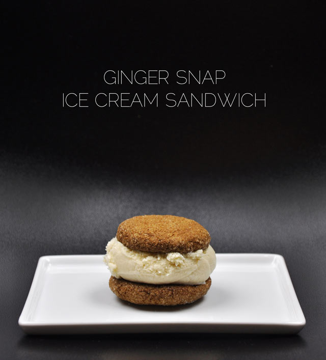 Ginger Snap Cookie Ice Cream Sandwich