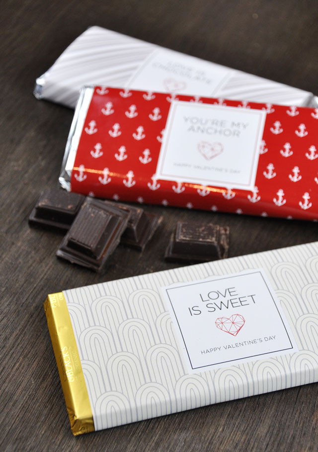 valentine's day chocolate bar wrapper printable