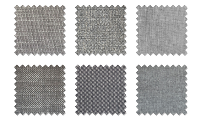 grey fabric samples joybird sofa