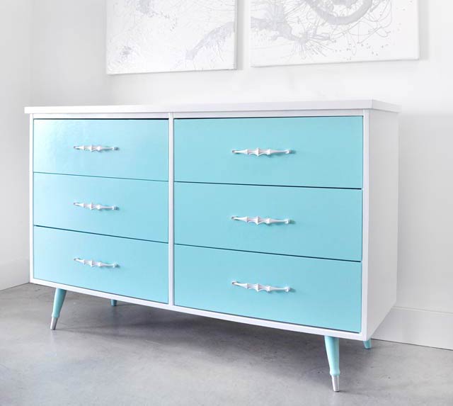 painted dresser before and after