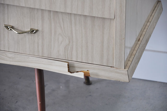 vintage credenza before and after