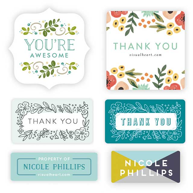 Custom labels from Minted