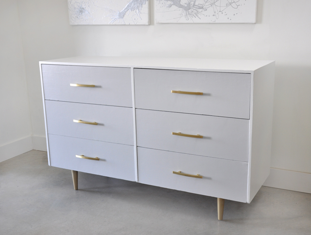 Grey painted dresser makeover