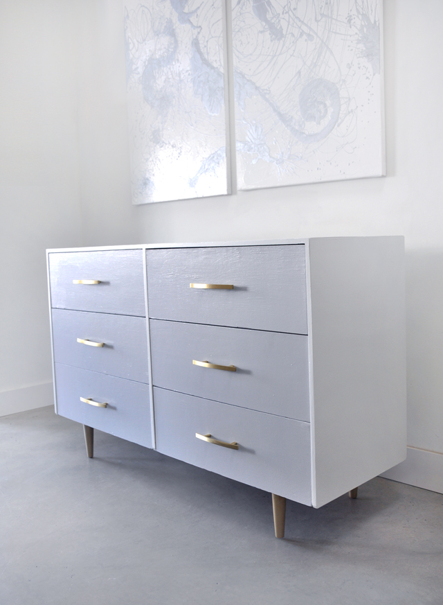 Grey painted dresser makeover