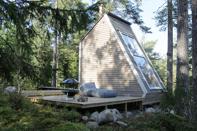 tiny cabin in the woods