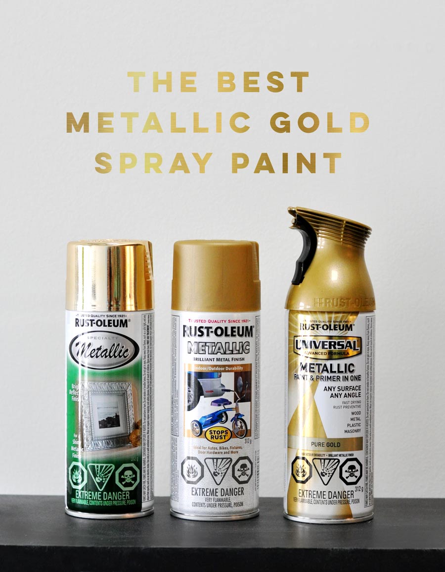 Metallic gold spray paint comparison