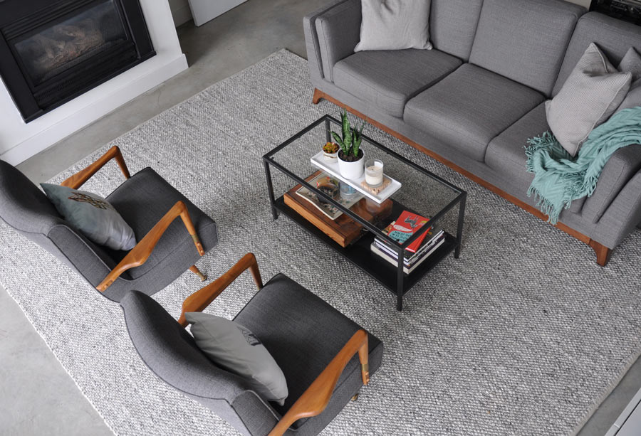 Texa rug in fog gray from Article