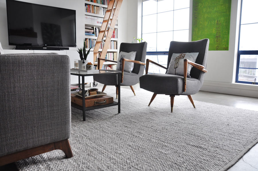 Texa rug in fog gray from Article