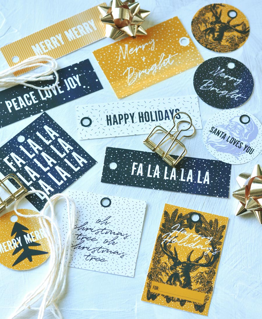 Printable Christmas gift tags by @visualheart
