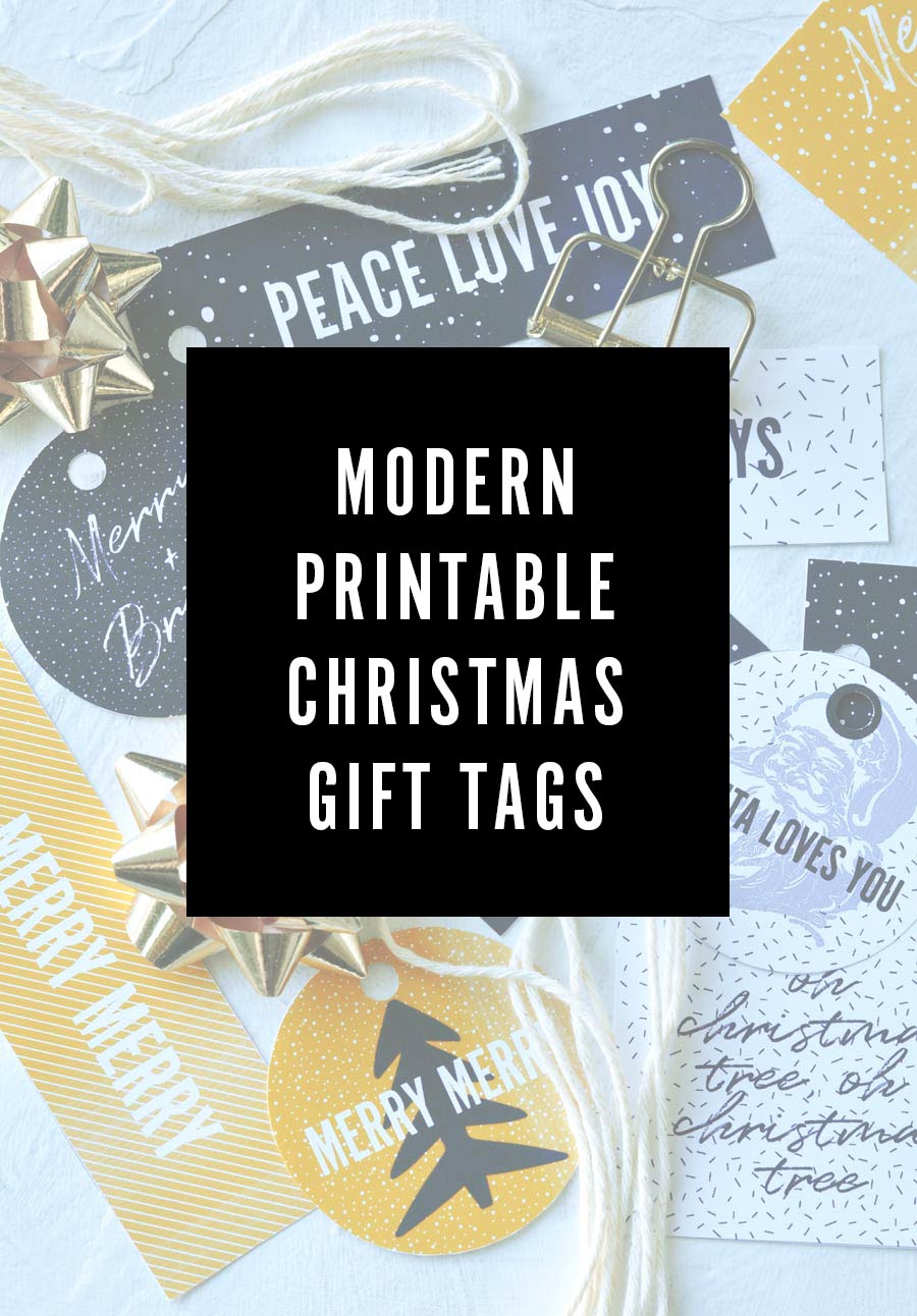 modern printable Christmas gift tags by @visualheart Nicole Phillips