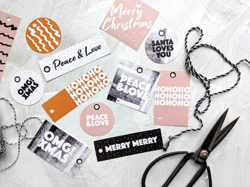 Free printable Christmas gift tags designed by @visualheart www.visualheart.com