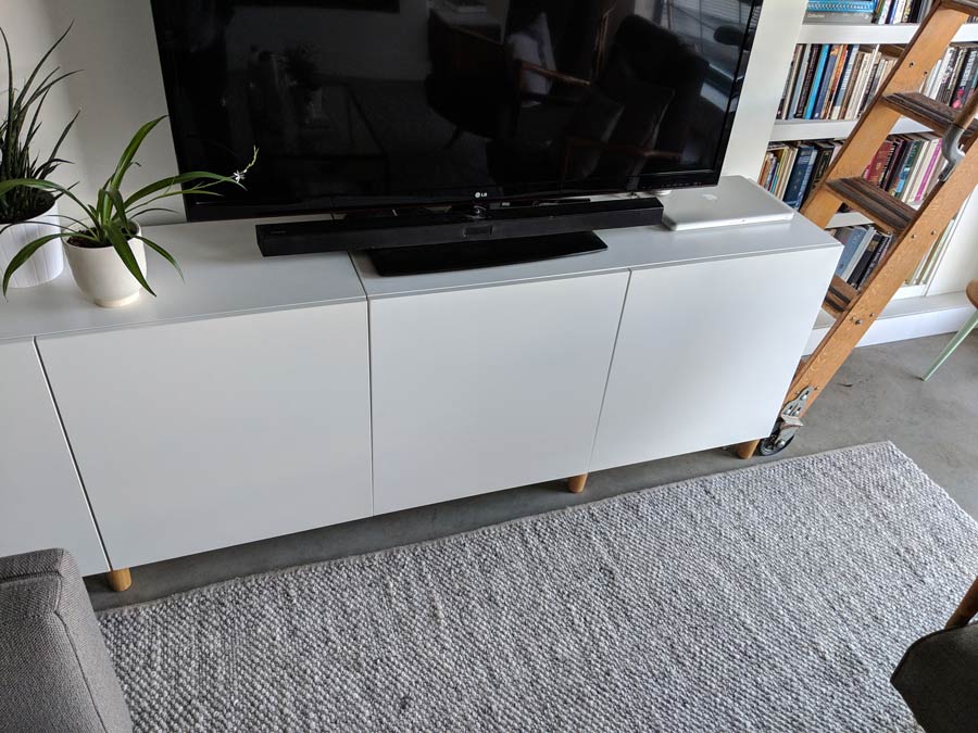 ikea credenza fauxdenza using besta cabinets