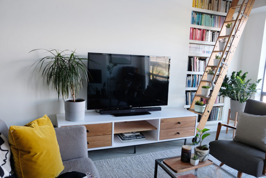 Bios Media Cabinet from Article. Photo and loft apartment by @visualheart